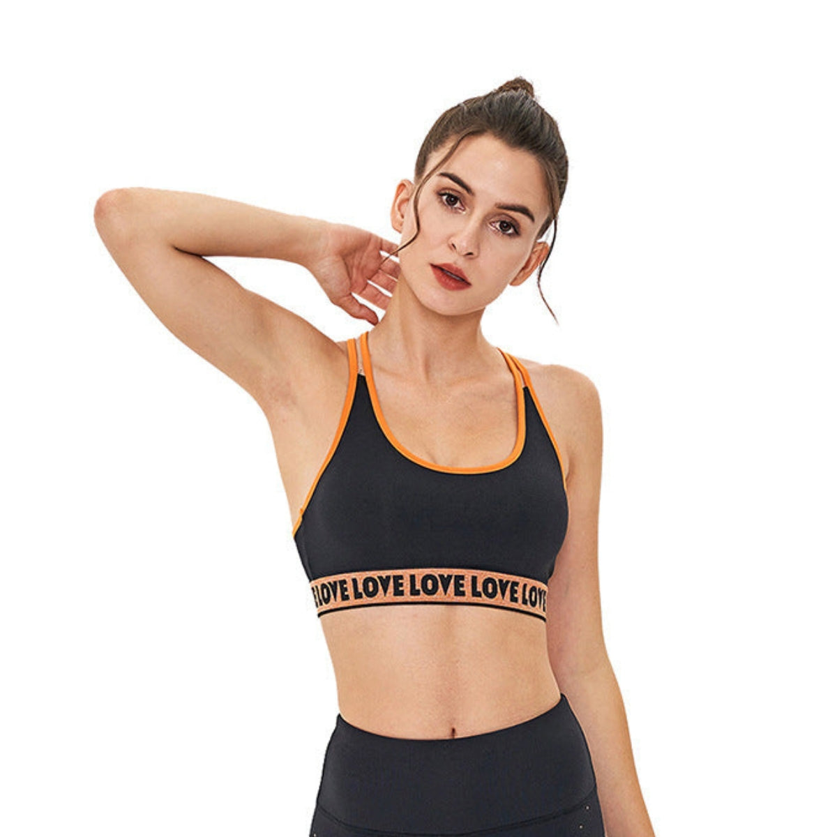 Women’s Printed Sports Bra – Stretch Fit, Shockproof Design