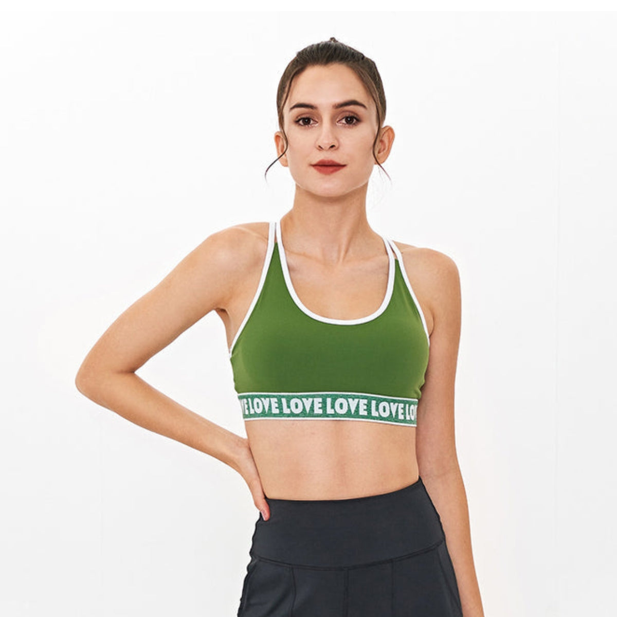 Women’s Printed Sports Bra – Stretch Fit, Shockproof Design